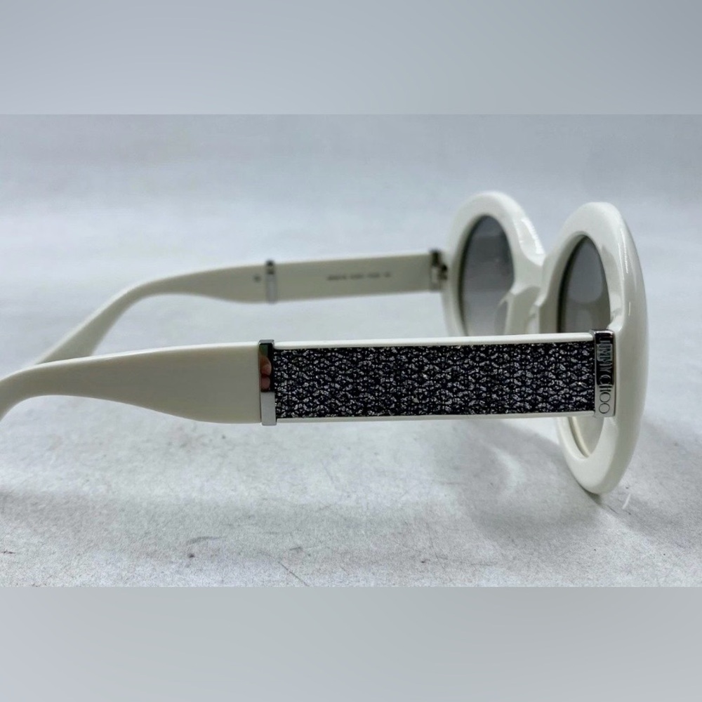 Jimmy Choo WENDY/S White Oversized Round Sunglasses | Italy - Picture 2 of 8